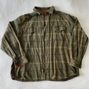 Green/Brown Plaid Flannel